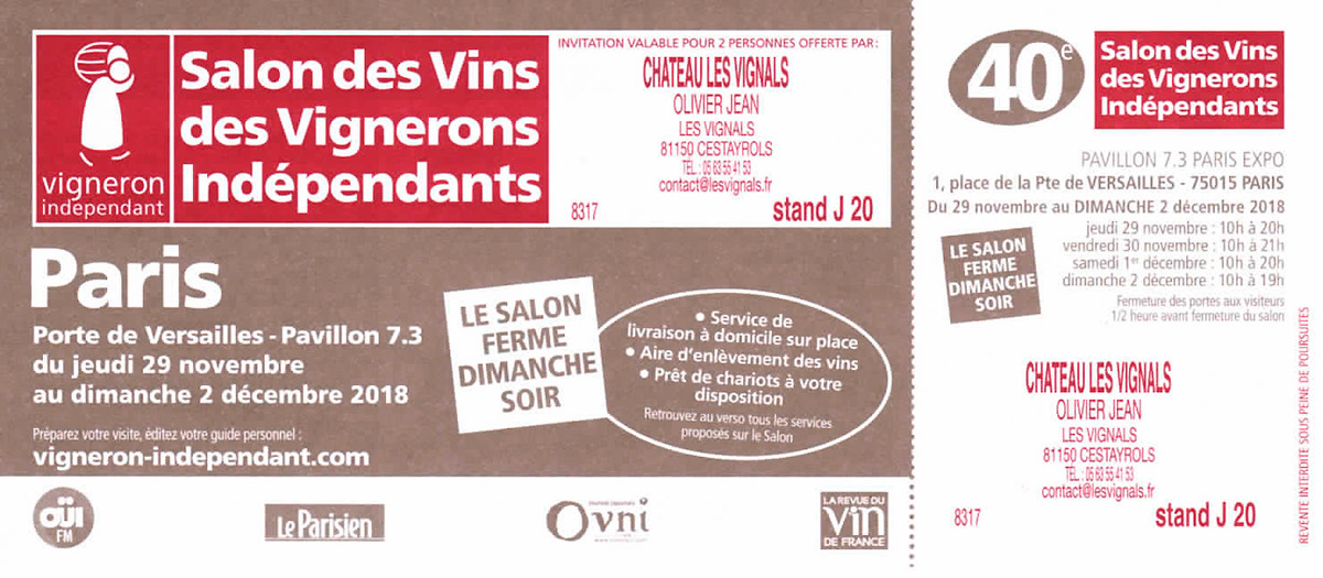 Camille & Olivier au Salon des Vignerons Indépendants de Paris !