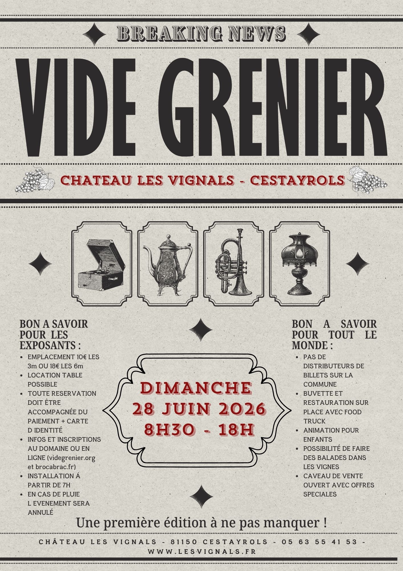 2026 affiche vide grenier