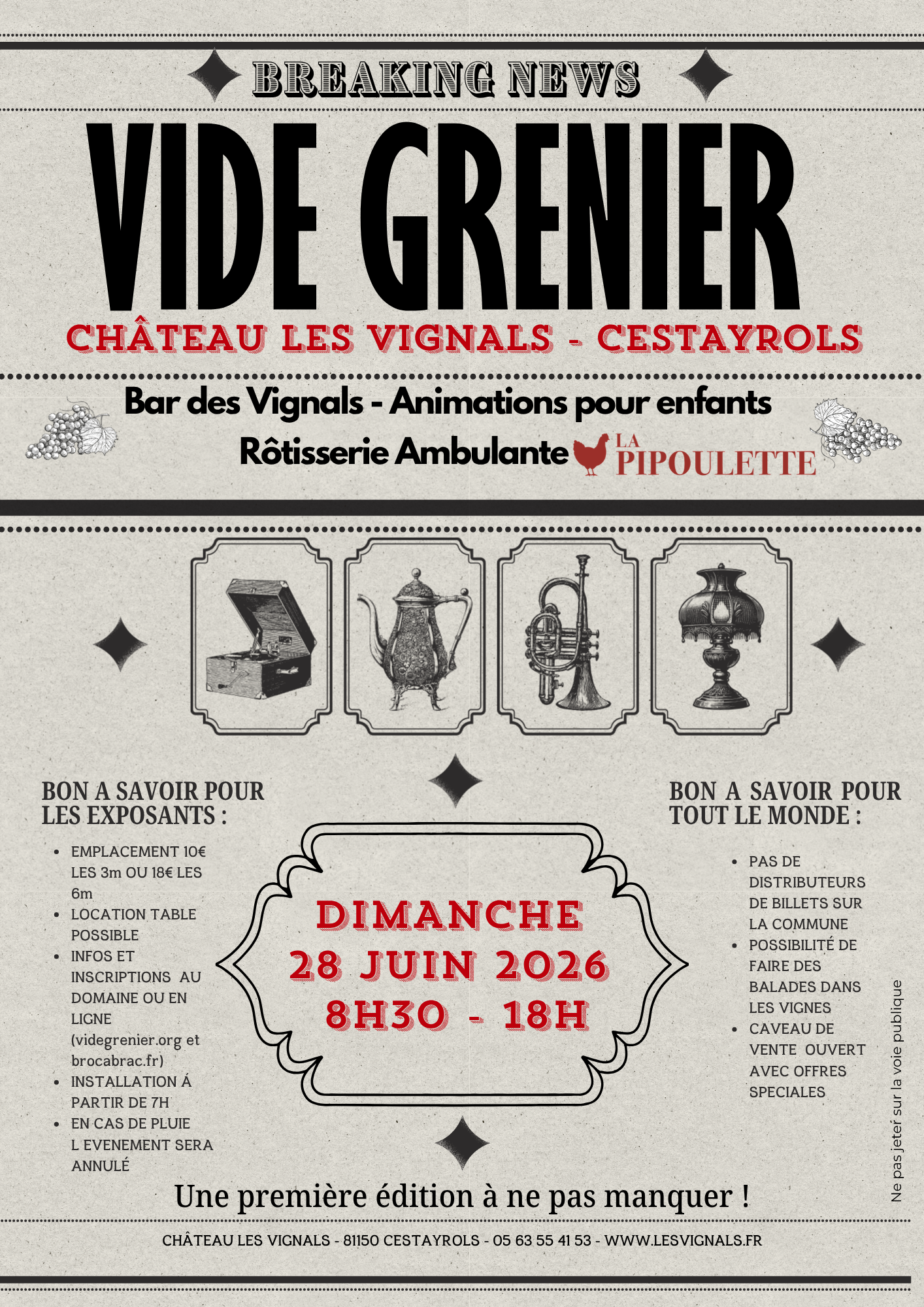 idées affiche vide grenier