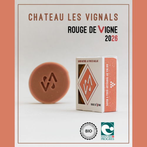 ROUGE DE VIGNE - Le savon à froid artisanal au notre vin BIO