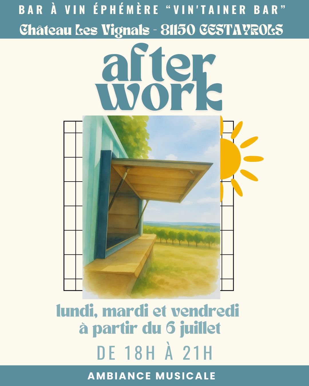 Les Afterworks du Domaine : un nouveau rendez-vous estival au Vin&rsquo;tainer Bar