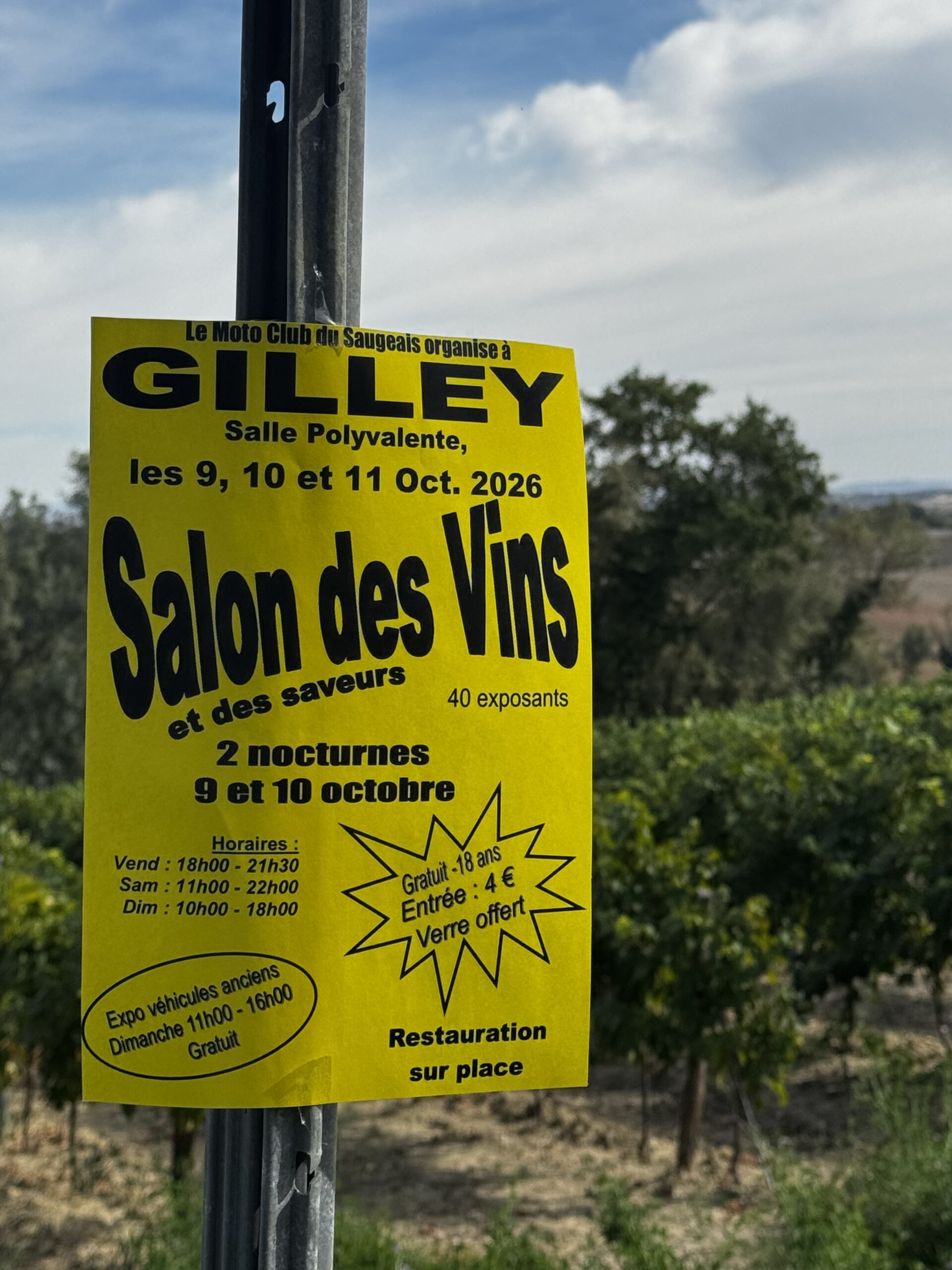 Salon des vins et des saveurs de Gilley : retrouvez-nous les 9, 10 et 11 octobre 🍇🍷